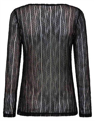 Barb CC Oneck Bluse - Black